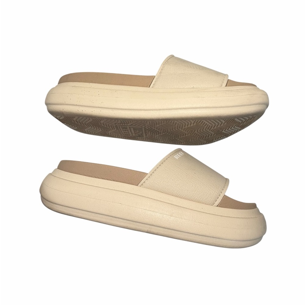 Reef Women's Cream Slide Sandals - Picture 8 of 10